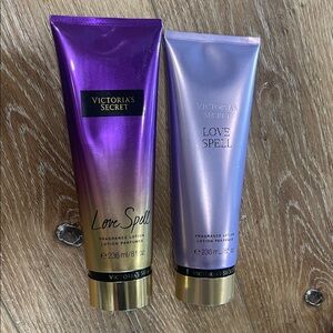 Victoria's Secret Love Spell Lotion Duo - Purple and Gold
